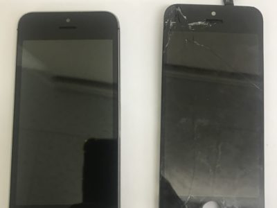 小倉北区からiPhone5Sのガラス割れ