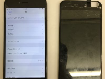 小倉北区よりiPhone6Plusのガラス割れ修理