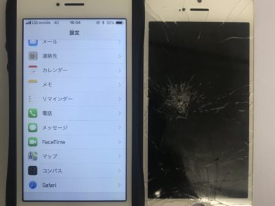 山口県下関市よりiPhoneSEのガラス割れ修理