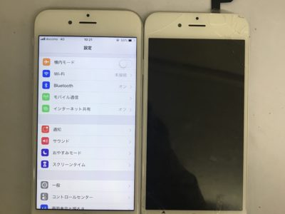 北九州市よりiPhone6Sのガラス割れ修理