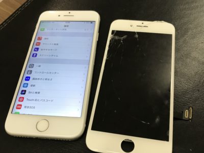 北九州市小倉南区よりiPhone7のガラス割れ修理