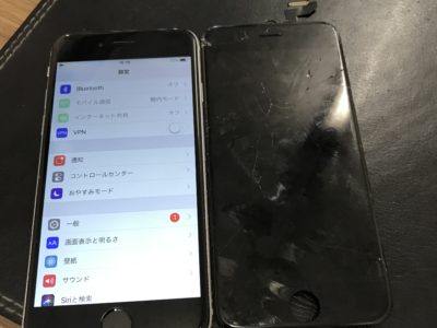 大分県中津市よりiPhone6Sのガラス割れ修理