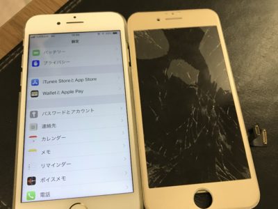 北九州市よりiPhone7のガラス割れ修理