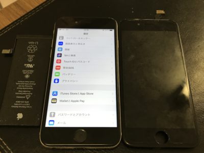 北九州市よりiPhone6の液晶不具合+バッテリー交換