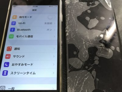 北九州市よりiPhone6Sのガラス割れ修理