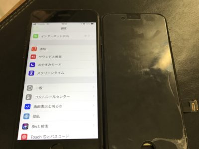 北九州市八幡東区よりiPhone7のガラス割れ修理