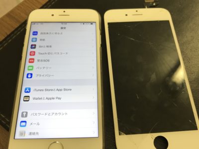北九州市小倉北区よりiPhone6Sのガラス割れ修理
