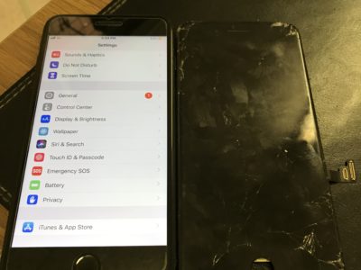 北九州市小倉北区よりiPhone7Plusのガラス割れ修理