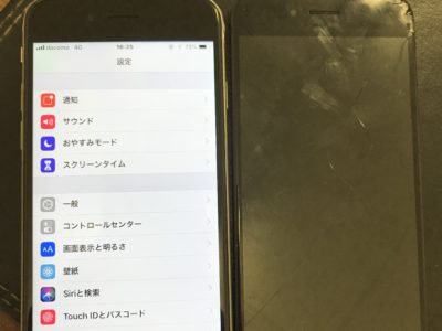 北九州市よりiPhone6Sのガラス割れ修理（HQパネル）