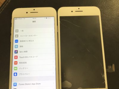 北九州市よりiPhone7のガラス割れ修理