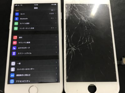 北九州市よりiPhone7のガラス割れ修理（HQパネル）