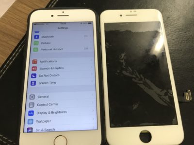 北九州市よりiPhone8のガラス割れ修理