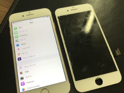 北九州市よりiPhone7のガラス割れ修理（HQパネル）