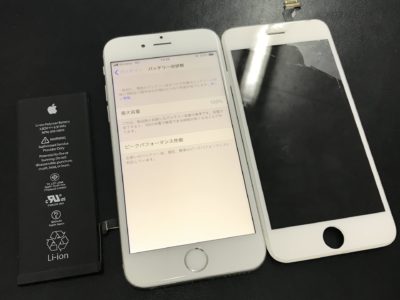 北九州市よりiPhone6のガラス割れ+バッテリー交換