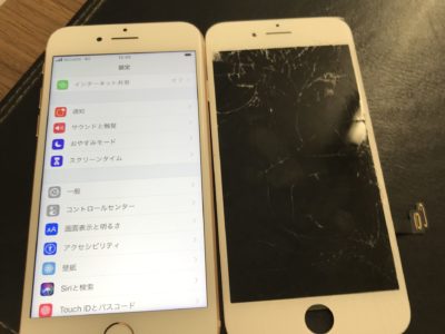 北九州市よりiPhone8のガラス割れ修理