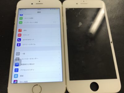 北九州市よりiPhone6Sのガラス割れ修理