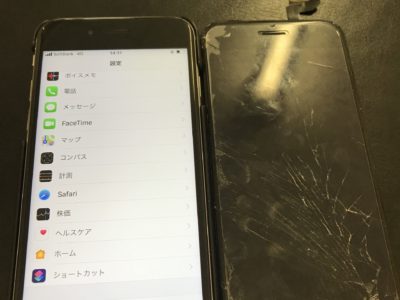 北九州市よりiPhone6Sのガラス割れ修理