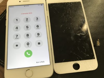 北九州市よりiPhone7のガラス割れ修理