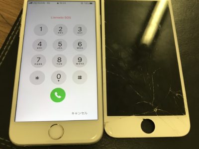 北九州市よりiPhone6Sのガラス割れ修理