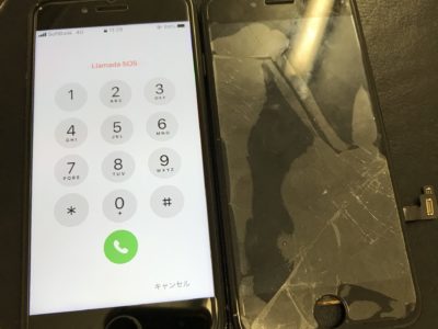 北九州市よりiPhone7のガラス割れ修理