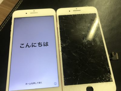 苅田町よりiPhone7Plusの液晶不具合