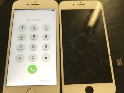 山口県下関市よりiPhone7のガラス割れ修理