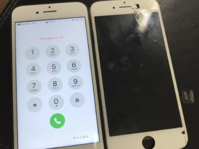 北九州市小倉北区よりiPhone8の液晶不具合