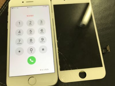 北九州市よりiPhone7のガラス割れ修理（HQパネル）