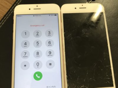 北九州市よりiPhone6Sのガラス割れ修理