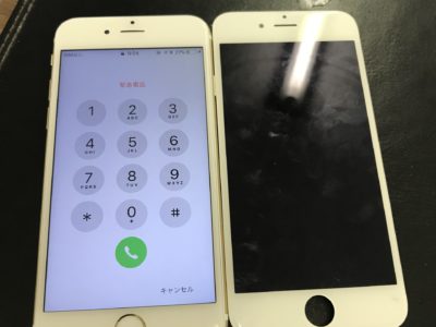 北九州市よりiPhone6Sの液晶不具合