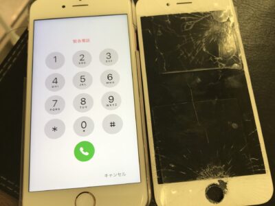 北九州市よりiPhone6Sのガラス割れ修理