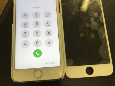 北九州市よりiPhone6Sのガラス割れ修理