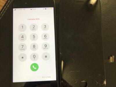 北九州市小倉南区よりiPhone7のガラス割れ修理