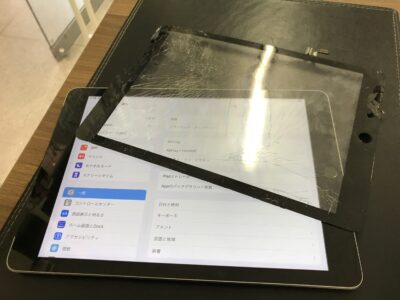 北九州市よりiPad5のガラス割れ修理