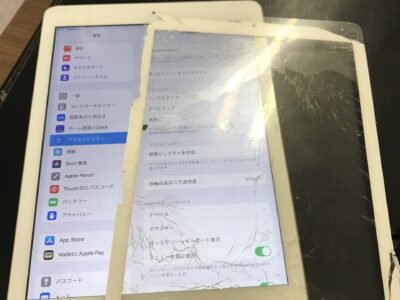 北九州市よりiPad6のガラス割れ修理