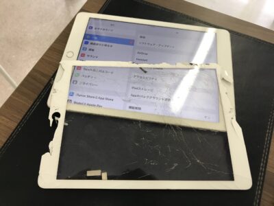 北九州市よりiPad5のガラス割れ修理