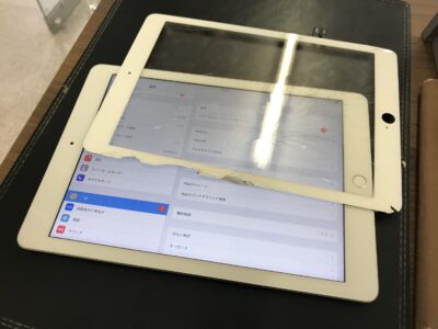 北九州市よりiPad6のガラス割れ修理