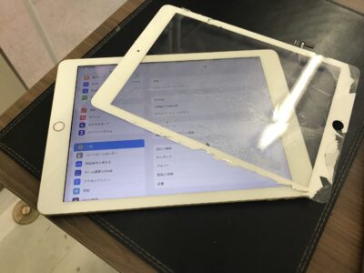 北九州市よりiPad5のガラス割れ修理