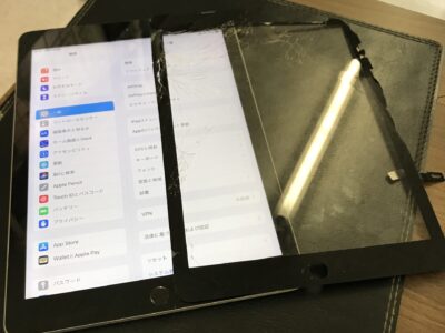 北九州市よりiPad6のガラス割れ修理