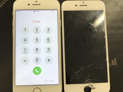 北九州市よりiPhone8のガラス割れ修理