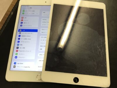 北九州よりiPadmini4のガラス割れ修理