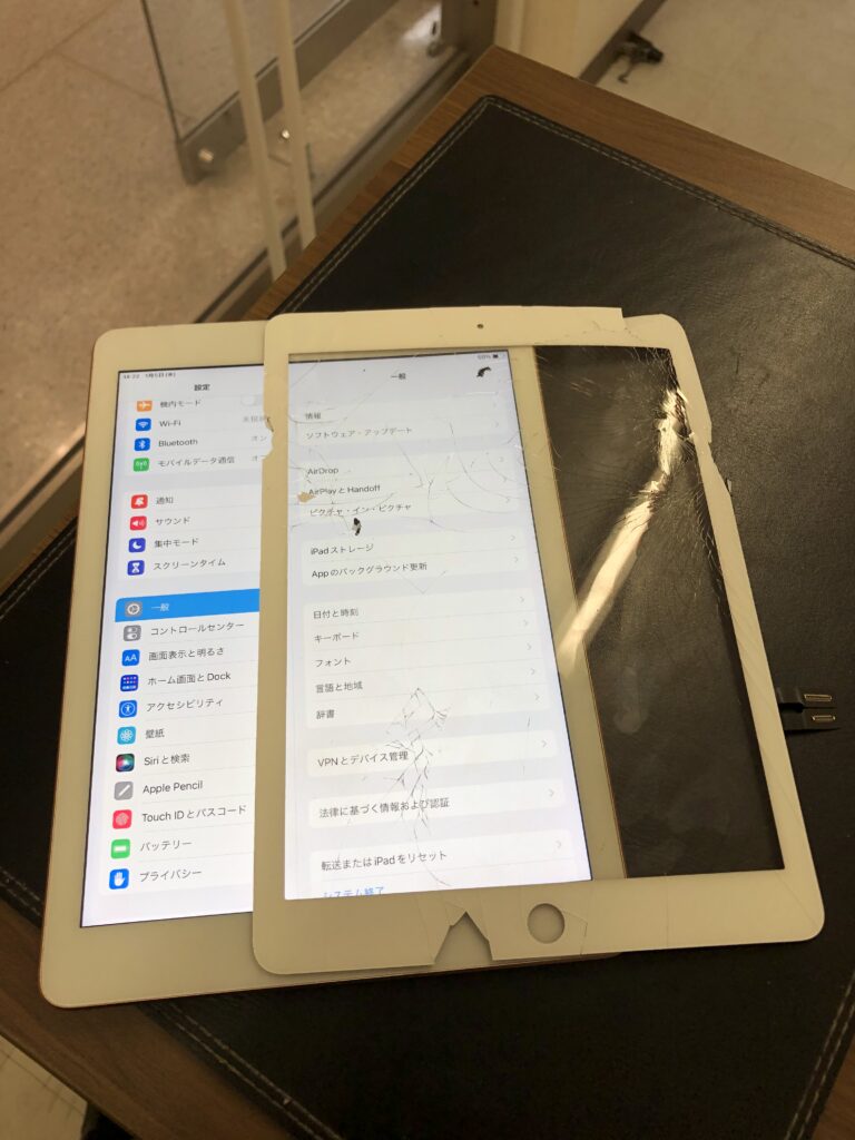 iPad6　ガラス割れ修理　小倉