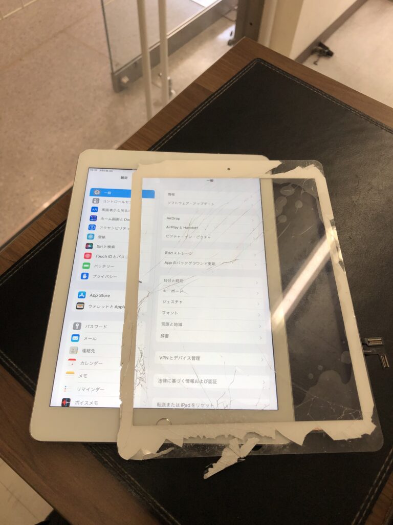 iPad5　ガラス割れ修理　小倉
