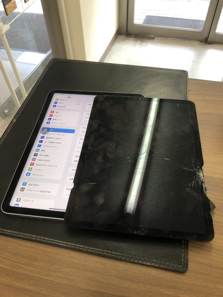 北九州市　iPadAir4のガラス割れ修理　小倉