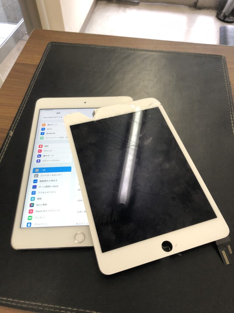 北九州市　iPadmini4　ガラス割れ修理　小倉