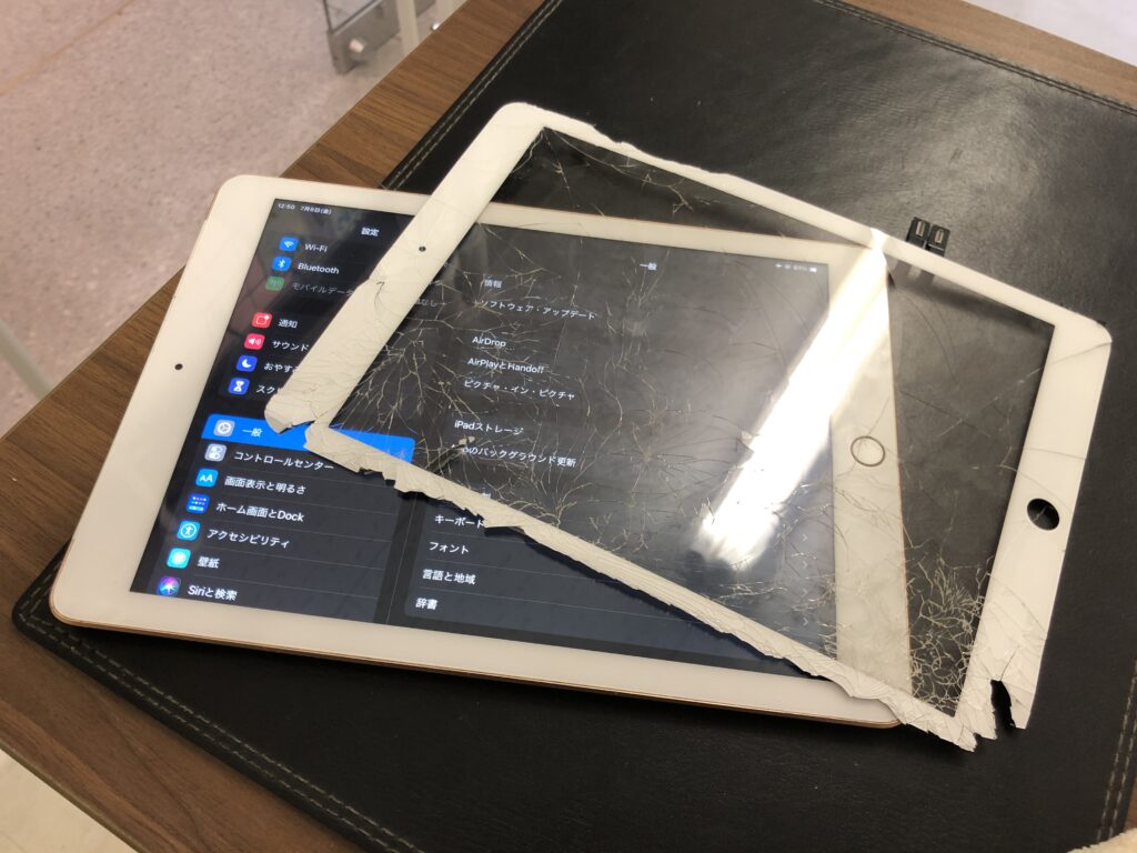 北九州市　iPad6　ガラス割れ修理　小倉