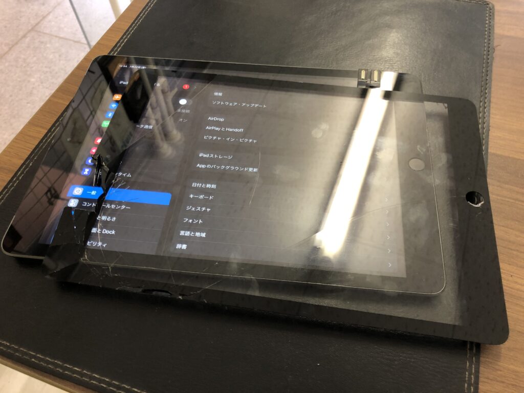 北九州市　小倉　iPad7　ガラス割れ修理