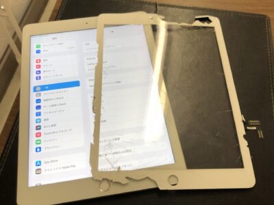 北九州市よりiPad5のガラス割れ修理