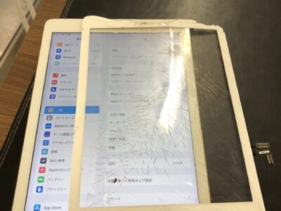 北九州市よりiPad5のガラス割れ修理